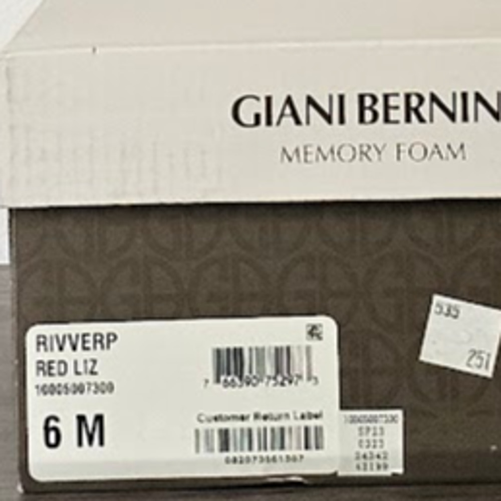 GIANI BERNINI Women's Memory Foam River Sandals Size 6 Red Lizard   NWT - Picture 7 of 7